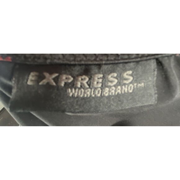 Vintage Express Silk Midi/Maxi Skirt Sz Small Y2K Dark Floral Whimsigoth - Picture 10 of 11